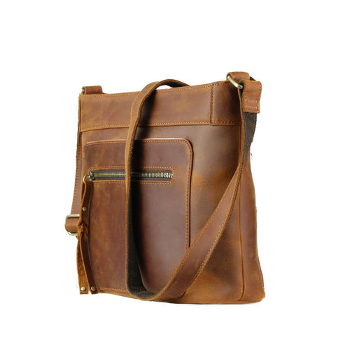 Concealed Carry Delaney Unisex Leather Crossbody by Lady Conceal