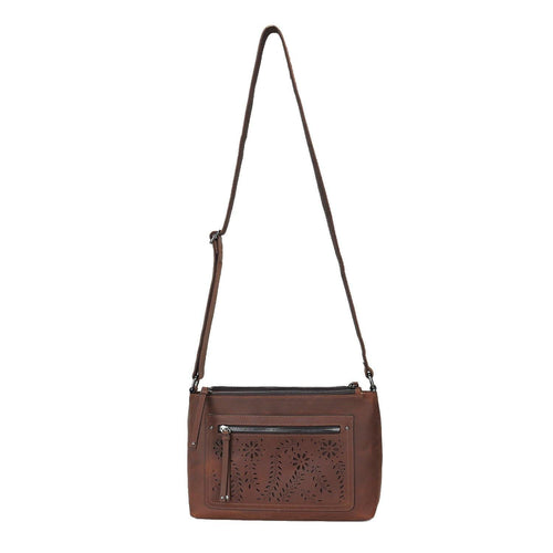 Concealed Carry Brynlee Distressed Leather Crossbody by Lady Conceal