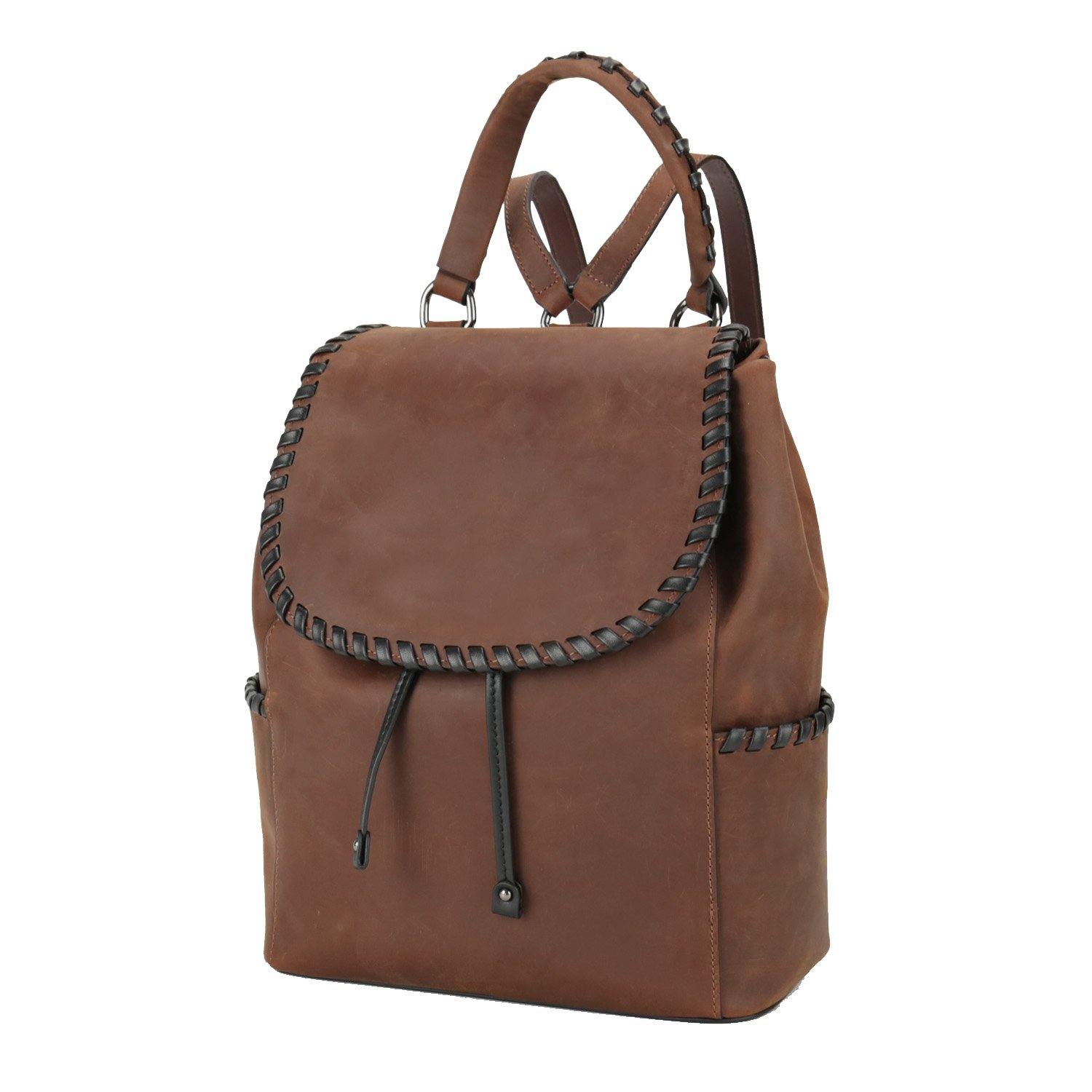 Concealed Carry Allie Leather Backpack by Lady Conceal