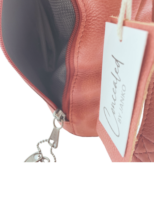 Concealed By Janko Ruth Wine – Genuine Leather Small Conceal & Carry Handbag