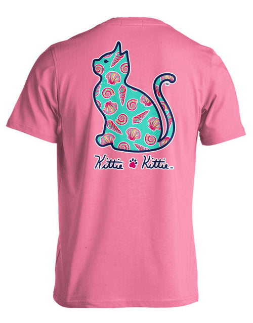 KITTIE KITTIE - SEASHELL KITTIE NON-POCKET SHORT SLEEVE, AZALEA