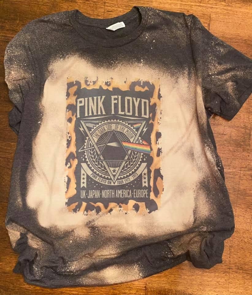 Class & Sass Designs - Pink Floyd Rock Band Bleached Tee