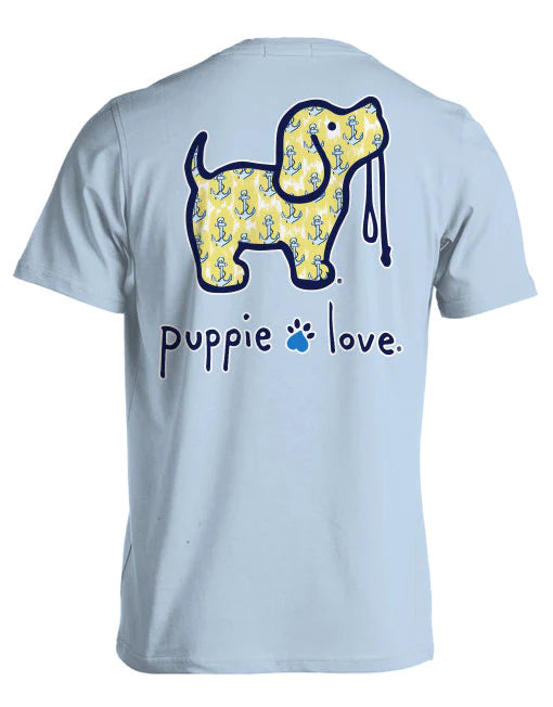 Puppie Love - Anchor Pattern Pup T-Shirt