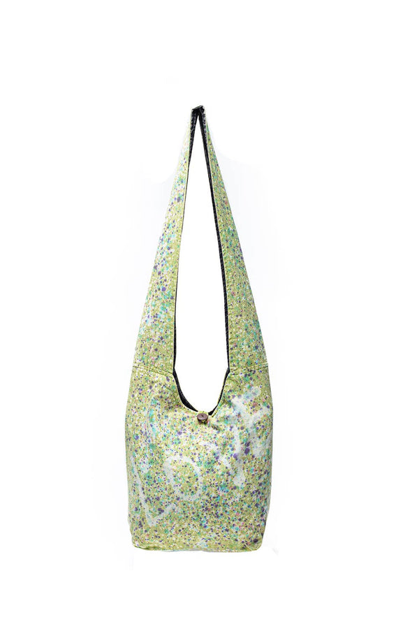 Earth Divas - Light Green Cotton Crossbody Shoulder Bag