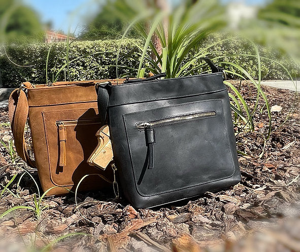 Concealed Carry Roma Leather Satchel Concealment Purse #9007
