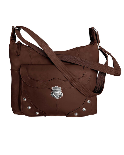 Concealed Carry Roma Studded Leather Cross Body