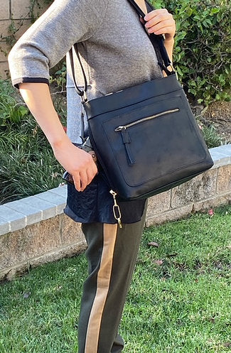 Concealed Carry Roma Leather Satchel Concealment Purse #9007