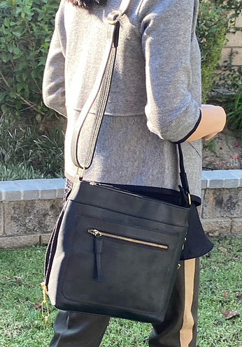 Concealed Carry Roma Leather Satchel Concealment Purse #9007