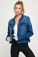 Comfortable Jean Jacket flexible movement denim