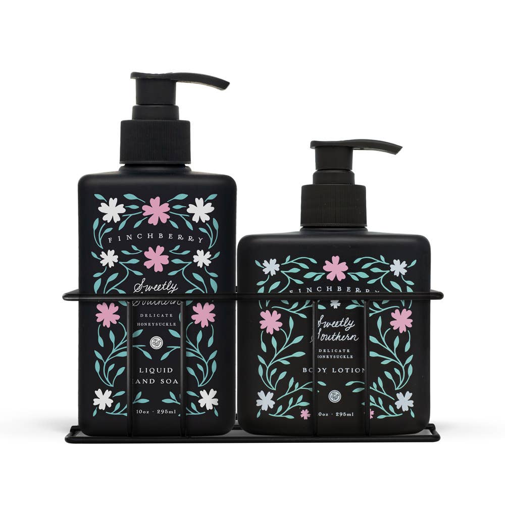FinchBerry Sweetly Southern Combo Caddy Hand Wash & Body Lotion