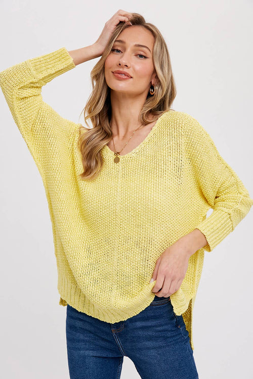 Bluivy - REVERSE SEAM LOOSE FIT SWEATER