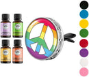 Wild Essentials - Rainbow Peace Car Vent with four Essential oils