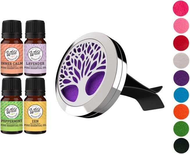 Wild Essentials - Tree of Life Car Vent Diffuser with 4 Essential oils