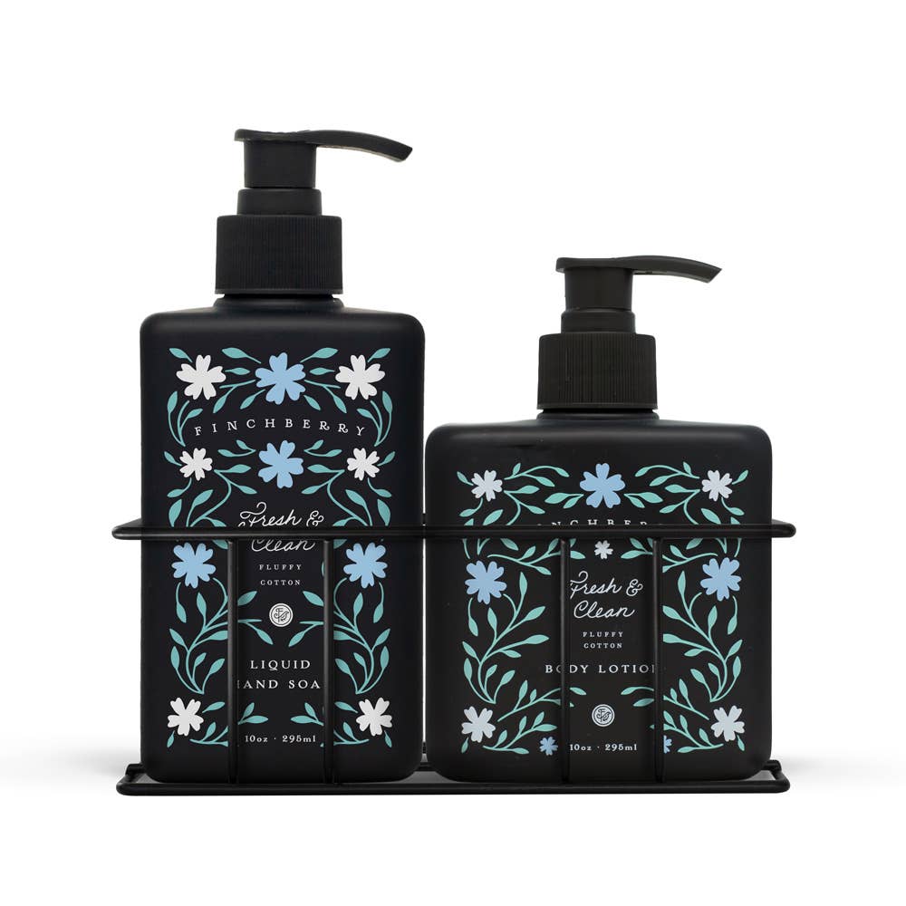 FinchBerry - Fresh & Clean Combo Caddy - Hand Wash & Body Lotion