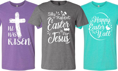 ShopTrendsNow - Unisex Easter Inspired Cross Tri-blend Tees