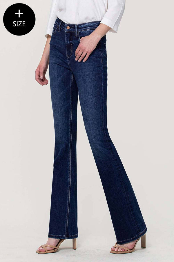 VERVET by FLYING MONKEY - PLUS SIZE HIGH RISE BOOTCUT JEANS T5351-P