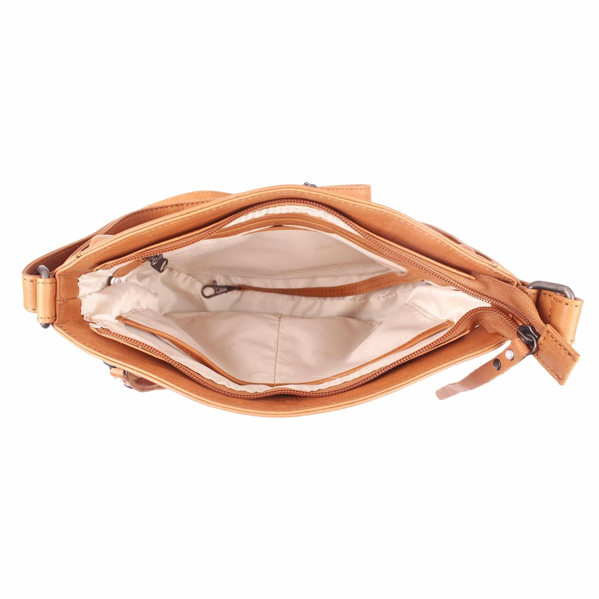 Concealed Carry Brynn Arched Leather Crossbody by Lady Conceal