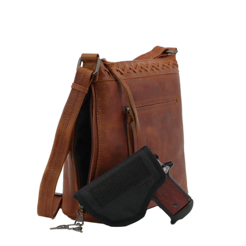 Concealed Carry Faith Leather Crossbody by Lady Conceal