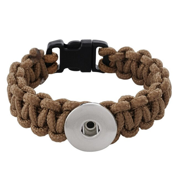 Paracord Rope Sandy Snap Bracelet