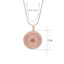 Simple Rose Gold Sandy Snap Interchangeable Charm Necklace