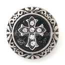 Crystal Cross Sandy Snap Interchangeable Charm