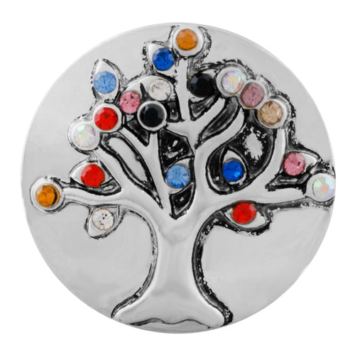 Tree of Life Metal Multi-Colored Sandy Snap Interchangeable Charm