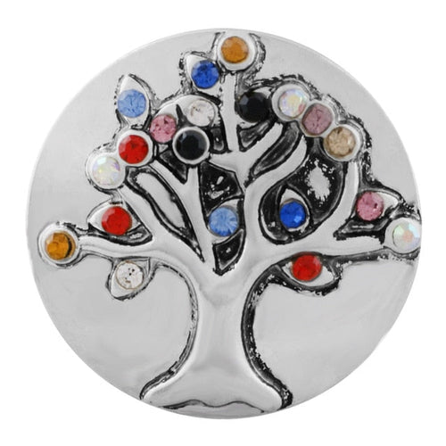 Tree of Life Metal Multi-Colored Sandy Snap Interchangeable Charm