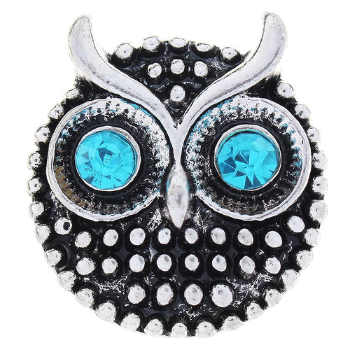Black Owl Sandy Snap Interchangeable Charm
