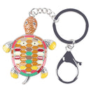 Enamel Alloy Multi-Colored Tortoise Key Chain / Handbag Charm