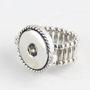 Elastic Stretchable Rhinestone Sandy Snap Interchangeable Charm Ring