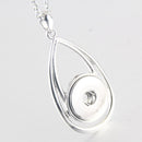 Water Drop Shape Sandy Snap Interchangeable Charm Necklace & Earring Set