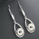 Water Drop Shape Sandy Snap Interchangeable Charm Necklace & Earring Set