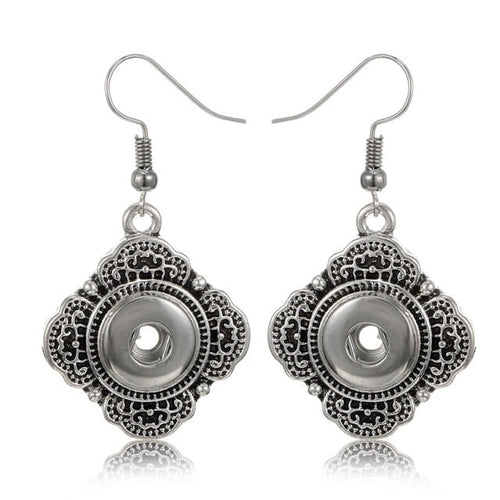 Vintage Style 12mm Sandy Snap Bracelet or Earrings Set