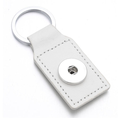 Leather Sandy Snap Interchangeable Charm Key Chain
