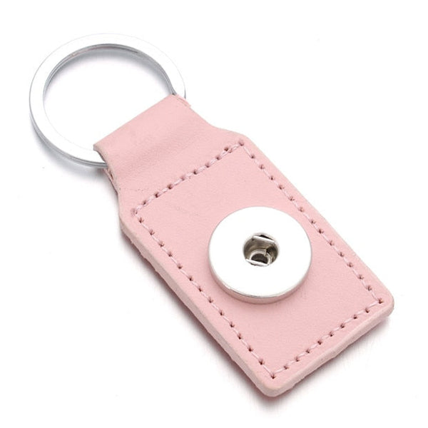 Leather Sandy Snap Interchangeable Charm Key Chain