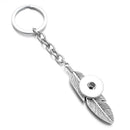 Leather Sandy Snap Interchangeable Charm Key Chain