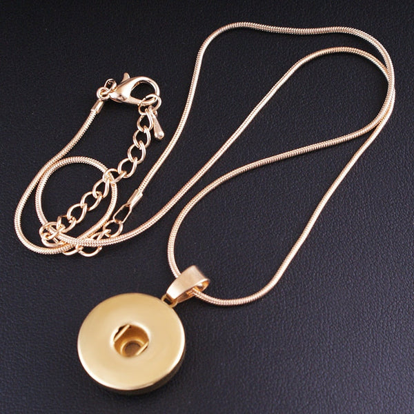 Gold Pendant Sandy Snap Interchangeable Charm Necklace