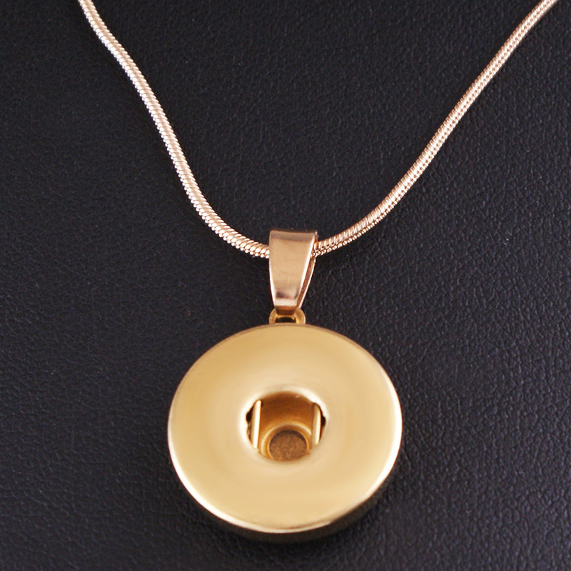 Gold Pendant Sandy Snap Interchangeable Charm Necklace