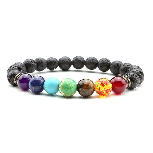 Aromatherapy 7 Chakra Lava Bracelet