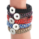 Colorful Woven Paracord Sandy Snap Interchangeable Charm Bracelet