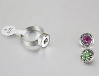 Stainless Steel Sandy Snap Interchangeable Charm Ring