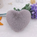 Fur Heart Key Chain / Purse Puff