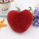 Fur Heart Key Chain / Purse Puff