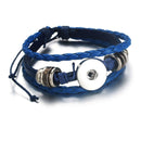 Multiple Strand Leather Rope Sandy Snap Interchangeable Charm Bracelet