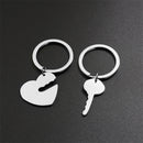 Key With Heart Key Chain Set  "YOU HOLD THE KEY TO MY HEART"