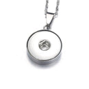 Plain Stainless Steel 2 Sizes Sandy Snap Interchangeable Charm Necklace