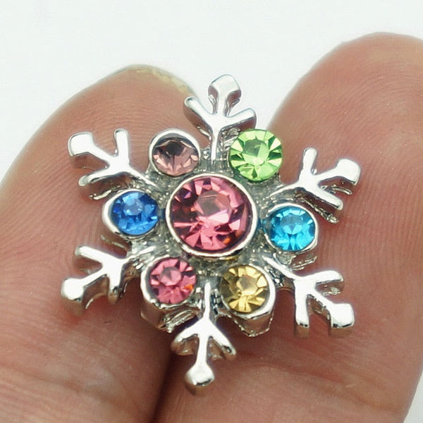 Jeweled Snowflake Sandy Snap Interchangeable Charm