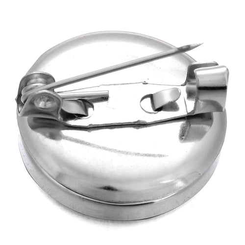 Silver Pin / Brooch Sandy Snap Interchangeable Charm Jewelry