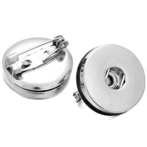 Silver Pin / Brooch Sandy Snap Interchangeable Charm Jewelry