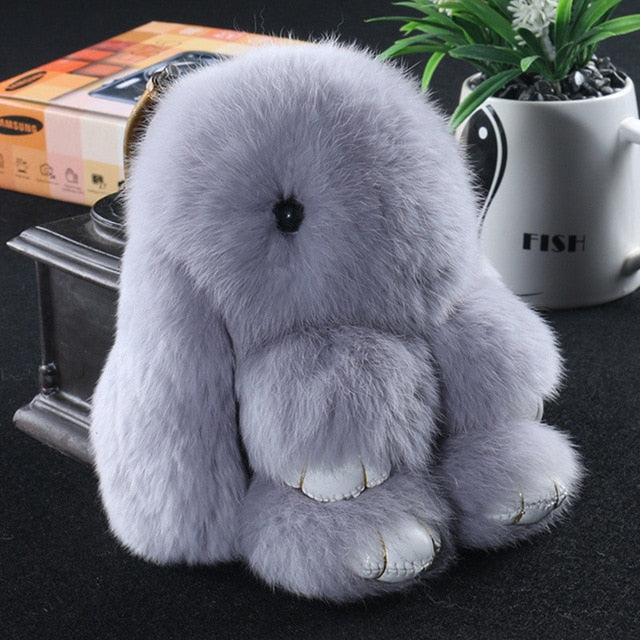 Fur Bunny Key Chain / Purse Puff
